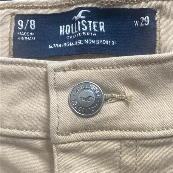 Hollister Tan Cargo Shorts Mid-Thigh Length Sturdy Cotton - Picture 3 of 5